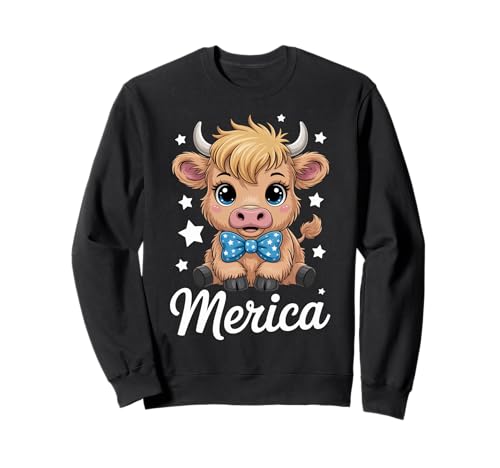 4. Juli Highland Cow Patriotische Kawaii Merica America Kids Sweatshirt 4. Juli Highland Cow Patriotische Kawaii Merica America Kids Sweatshirt von Cute July 4th Tees NYC