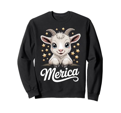 4. Juli Ziege Patriotische Kawaii Merica Amerikanische Kinder Mädchen Sweatshirt 4. Juli Ziege Patriotische Kawaii Merica Amerikanische Kinder Mädchen Sweatshirt von Cute July 4th Tees NYC