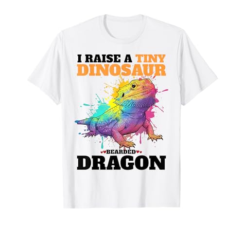 I Raise A Tiny Dinosaurier Bartdrache Jungen Mädchen Männer Frauen T-Shirt von Cute Kawaii Colorful Bearded Dragon Clothing