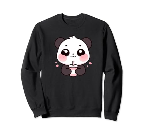 Anime Kawaii Panda Erdbeermilch Herren Damen Sweatshirt Anime Kawaii Panda Erdbeermilch Herren Damen Sweatshirt von Cute Kawaii Tees