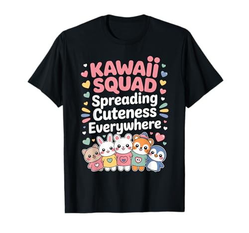 Kawaii Squad Süßes Tier verbreitet überall Freude für Kinder T-Shirt Kawaii Squad Süßes Tier verbreitet überall Freude für Kinder T-Shirt von Cute Kawaii Vibes: Sweet Styles for All Ages