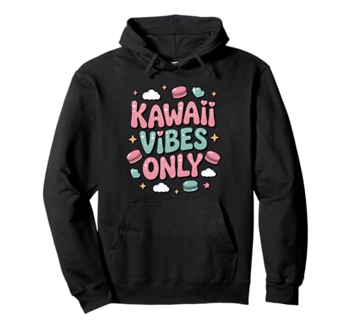 Kawaii Vibes Only süße japanische Anime-Mädchen in Pastellästhetik Pullover Hoodie Kawaii Vibes Only süße japanische Anime-Mädchen in Pastellästhetik Pullover Hoodie von Cute Kawaii Vibes: Sweet Styles for All Ages