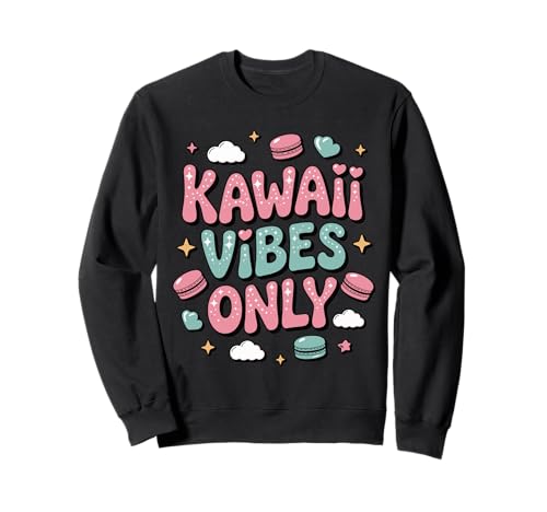 Kawaii Vibes Only süße japanische Anime-Mädchen in Pastellästhetik Sweatshirt von Cute Kawaii Vibes: Sweet Styles for All Ages