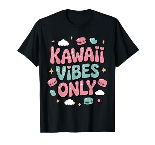 Kawaii Vibes Only süße japanische Anime-Mädchen in Pastellästhetik T-Shirt Kawaii Vibes Only süße japanische Anime-Mädchen in Pastellästhetik T-Shirt von Cute Kawaii Vibes: Sweet Styles for All Ages