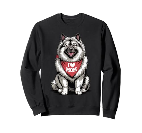 Ich Liebe Mama Keeshond Lover Dog Muttertag Sweatshirt Ich Liebe Mama Keeshond Lover Dog Muttertag Sweatshirt von Cute Keeshond Mom Dog Lover