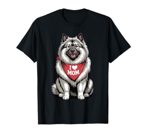 Ich Liebe Mama Keeshond Lover Dog Muttertag T-Shirt Ich Liebe Mama Keeshond Lover Dog Muttertag T-Shirt von Cute Keeshond Mom Dog Lover