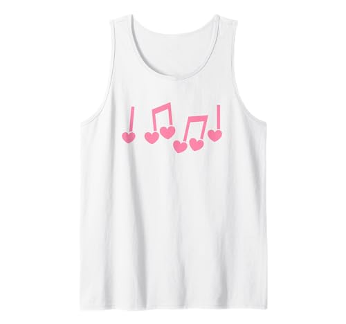 Herz-Musiknoten, niedliches Musikliebhaber-Design, für Damen und Mädchen Tank Top Herz-Musiknoten, niedliches Musikliebhaber-Design, für Damen und Mädchen Tank Top von Cute Kids Musician Musical Instrument Girls Tees