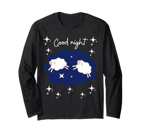 Good Night Counting Sheep Sleep Design Kleinkinder Jungen Mädchen Langarmshirt Good Night Counting Sheep Sleep Design Kleinkinder Jungen Mädchen Langarmshirt von Cute Kids Sleep Matching Family Sleeping Sheep
