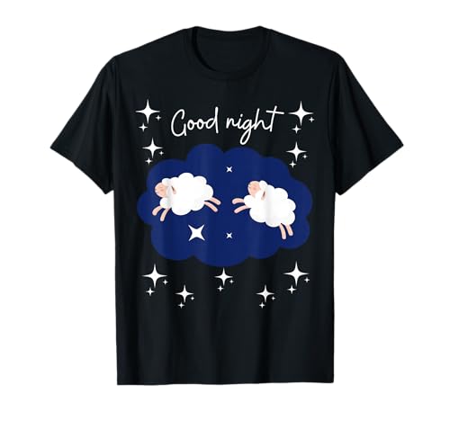 Good Night Counting Sheep Sleep Design Kleinkinder Jungen Mädchen T-Shirt Good Night Counting Sheep Sleep Design Kleinkinder Jungen Mädchen T-Shirt von Cute Kids Sleep Matching Family Sleeping Sheep