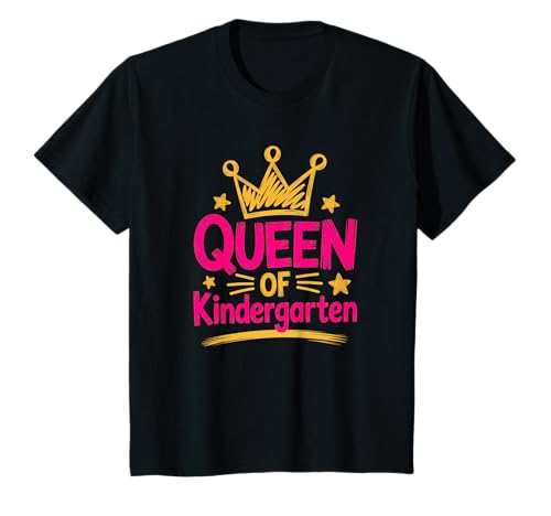Königin des Kindergartenabschlusses Lustiges Mädchen zum Schulanfang T-Shirt Königin des Kindergartenabschlusses Lustiges Mädchen zum Schulanfang T-Shirt von Cute Kindergarten First Day of School