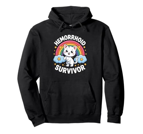 Lustige Hämorrhoiden Überlebende Spruch Humorvolle Katze Regen Frauen Männer Pullover Hoodie Lustige Hämorrhoiden Überlebende Spruch Humorvolle Katze Regen Frauen Männer Pullover Hoodie von Cute Kitten Medical Humor Comedy Health Joke