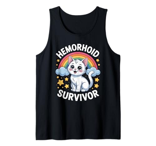 Lustige Hämorrhoiden Überlebende Spruch Humorvolle Katze Regen Frauen Männer Tank Top Lustige Hämorrhoiden Überlebende Spruch Humorvolle Katze Regen Frauen Männer Tank Top von Cute Kitten Medical Humor Comedy Health Joke