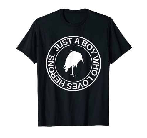 Just A Boy Who Loves Herons Geschenk für Männer Wader Egret Bittern T-Shirt Just A Boy Who Loves Herons Geschenk für Männer Wader Egret Bittern T-Shirt von Cute Long-Legged Heron Funny Gift Boatbill Designs