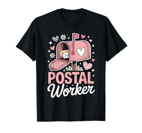Lustiger Postangestellter Spruch Humorvoller Briefkasten Liebe Frauen Männer T-Shirt von Cute Mail Carrier Heart Envelope Post Office