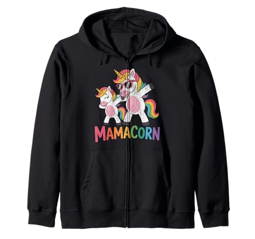 Mamacorn Dabbing Lustiges Einhorn Mama Dab Kapuzenjacke von Cute Mamacorn Dabbing Funny Unicorn Mom Dab