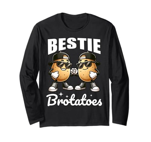 Lustiges, passendes Wortspiel mit Kartoffeln, beste Freunde für Jungen, beste Freunde, Kinder Langarmshirt von Cute Matching Best Friend Boys Potato Designs