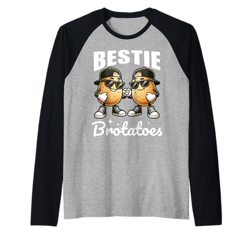 Lustiges, passendes Wortspiel mit Kartoffeln, beste Freunde für Jungen, beste Freunde, Kinder Raglan von Cute Matching Best Friend Boys Potato Designs