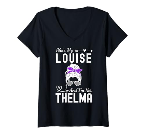 Damen Every Thelma Needs A Louise, Beste Freundinnen im Retro-Stil für Damen T-Shirt mit V-Ausschnitt Damen Every Thelma Needs A Louise, Beste Freundinnen im Retro-Stil für Damen T-Shirt mit V-Ausschnitt von Cute Matching Besties Design For Girls & Women