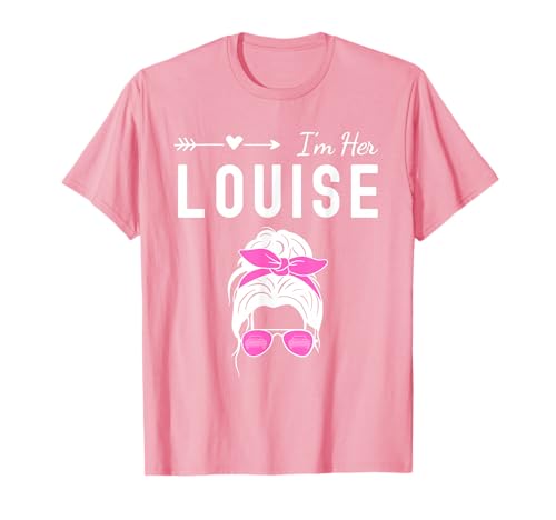 I'm Her Louise Messy Bun Retro Beste Freundinnen für Damen T-Shirt von Cute Matching Besties Design For Women Girls