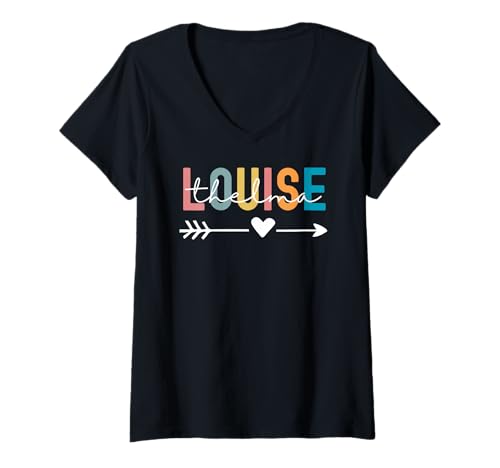 Damen Every Thelma Needs A Louise, Beste Freundinnen im Retro-Stil für Damen T-Shirt mit V-Ausschnitt von Cute Matching Besties Design For Women & Girls