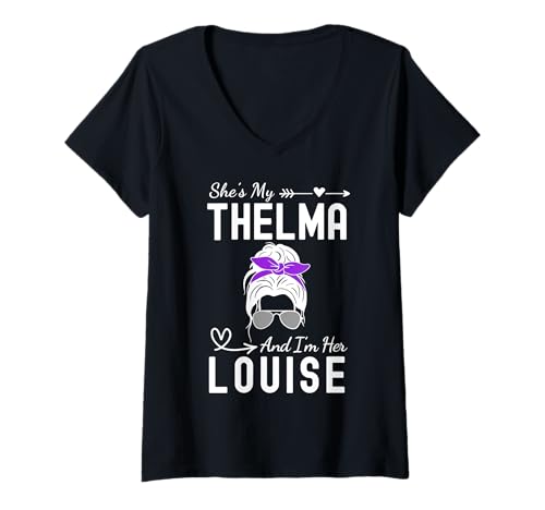 Damen Jede Thelma braucht eine Louise, Beste Freundinnen T-Shirt mit V-Ausschnitt Damen Jede Thelma braucht eine Louise, Beste Freundinnen T-Shirt mit V-Ausschnitt von Cute Matching Besties Design For Women