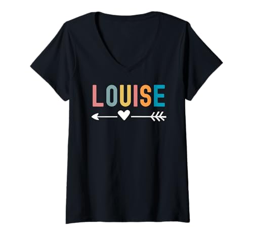 Damen Louise Love im Retro-Look, niedlich, passend zu den besten Freunden T-Shirt mit V-Ausschnitt Damen Louise Love im Retro-Look, niedlich, passend zu den besten Freunden T-Shirt mit V-Ausschnitt von Cute Matching Besties Design For Women