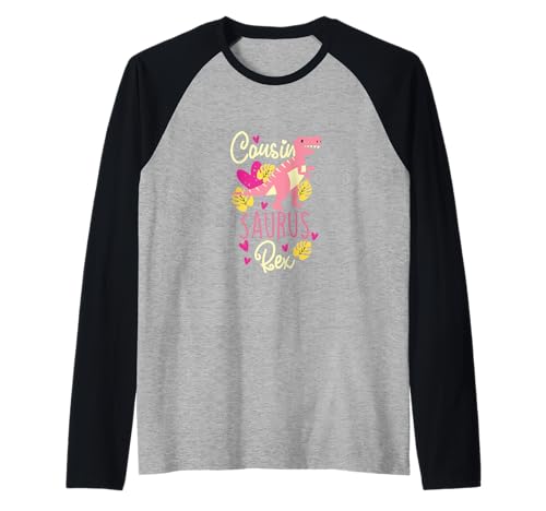 Cousin Saurus Rex Dinosaurier Kinder Raglan Cousin Saurus Rex Dinosaurier Kinder Raglan von Cute Matching Dinosaur Family Outfits