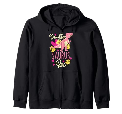 Daughter Saurus Rex Dinosaurier Kinder Kapuzenjacke Daughter Saurus Rex Dinosaurier Kinder Kapuzenjacke von Cute Matching Dinosaur Family Outfits