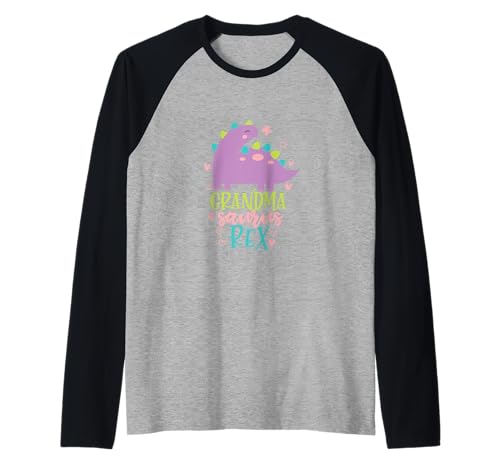 Grandma Saurus Rex Lustiger Dinosaurier Frauen Raglan von Cute Matching Dinosaur Family Outfits