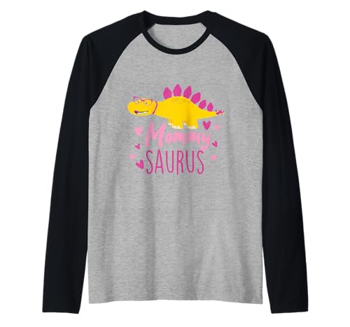 Mommy Saurus Rex Lustige Dinosaurier Kinder Mädchen Raglan Mommy Saurus Rex Lustige Dinosaurier Kinder Mädchen Raglan von Cute Matching Dinosaur Family Outfits