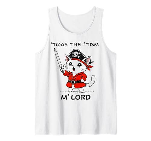 TWAS The Tism M'Lord Kawaii Pirat Cat Autismus Awareness Kids Tank Top TWAS The Tism M'Lord Kawaii Pirat Cat Autismus Awareness Kids Tank Top von Cute Meme Humor Cat Lovers Japanese Anime Design
