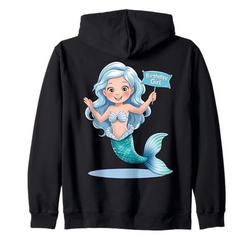 Meerjungfrau Geburtstag Mädchen für Mädchen, die Meerjungfrauen Undersea lieben Kapuzenjacke von Cute Mermaid Party outfit for Toddler Little Girls