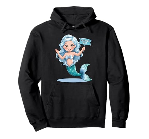 Meerjungfrau Geburtstag Mädchen für Mädchen, die Meerjungfrauen Undersea lieben Pullover Hoodie von Cute Mermaid Party outfit for Toddler Little Girls