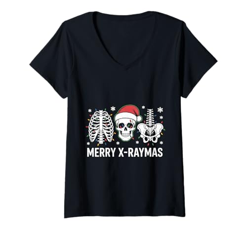 Damen Merry X-Raymas Lustiges Radiologie-Tech-Geschenk T-Shirt mit V-Ausschnitt Damen Merry X-Raymas Lustiges Radiologie-Tech-Geschenk T-Shirt mit V-Ausschnitt von Cute Merry X-Raymas Funny Radiology Tech Present