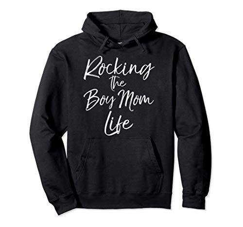 Cute Mom of Boys Gift from Sons Rocking the Boy Mom Life Pullover Hoodie von Cute Mom Shirts Mother's Day Gifts Design Studio