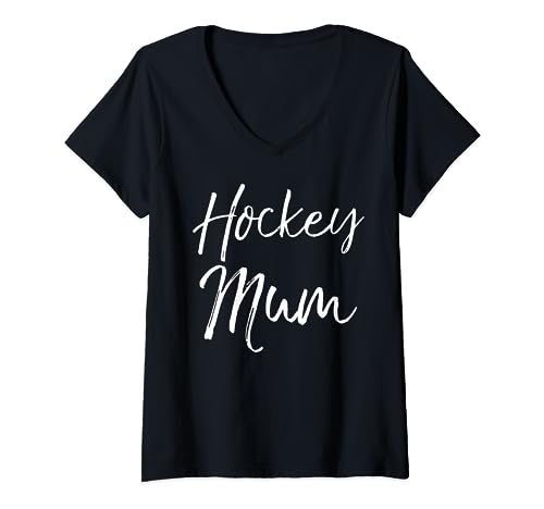 Süßes Hockey-Mom-Zitat, Muttertagsgeschenk für Frauen, Hockey-Mama T-Shirt mit V-Ausschnitt Süßes Hockey-Mom-Zitat, Muttertagsgeschenk für Frauen, Hockey-Mama T-Shirt mit V-Ausschnitt von Cute Mom Shirts Mother's Day Gifts Design Studio