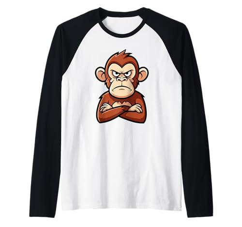 Lustiger mürrischer AFFE, Tier-Design, Geschenk für Männer, Frauen, Kinder Raglan Lustiger mürrischer AFFE, Tier-Design, Geschenk für Männer, Frauen, Kinder Raglan von Cute Monkey Lover Graphic Birthday Holiday Present