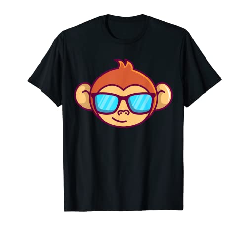 Niedlicher Affe mit Sonnenbrille für Kinder, die Affen lieben T-Shirt von Cute Monkey With Sunglasses Design Co.