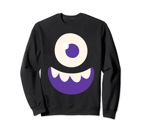 Lila Herren Damen Cute Monster Face Halloween Kostüm Sweatshirt von Cute Monster Halloween Costume Party Gift