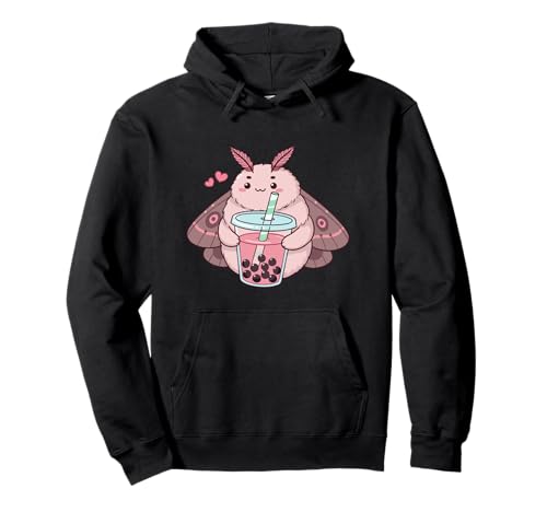 Moth Boba Bubble Tea für Kinder, Mädchen, Jungen, Damen, Insekt, Kawaii Moth Pullover Hoodie von Cute Moth Shirts For Kid Girls Boys Women
