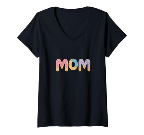 Damen Süße Mutter Muttertag Frau Mütter von Sohn Tochter T-Shirt mit V-Ausschnitt Damen Süße Mutter Muttertag Frau Mütter von Sohn Tochter T-Shirt mit V-Ausschnitt von Cute Mother's Day Designs for Mom Stepmom Icecream