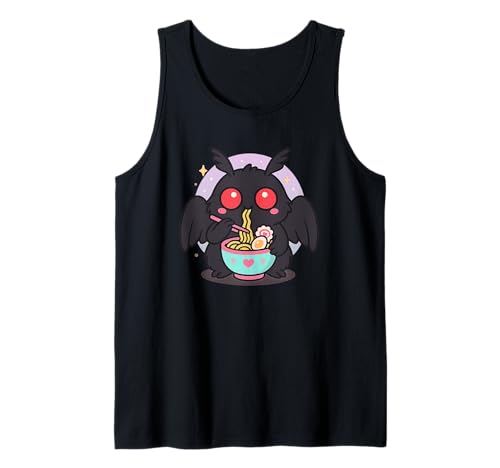 Mothman Eating Ramen Kawaii Japanisches Essen Männer Frauen Kinder Tank Top von Cute Mothman Ramen Noodles Lover Merch Gifts