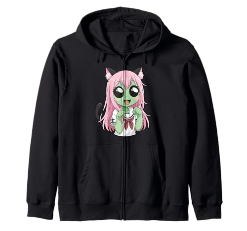 Lustiger Otaku aus dem Anime-Anime-Film „Kawaii Cat Girl Alien“ Kapuzenjacke Lustiger Otaku aus dem Anime-Anime-Film „Kawaii Cat Girl Alien“ Kapuzenjacke von Cute Nekomimi Alien Japanese Anime Sci-Fi Design