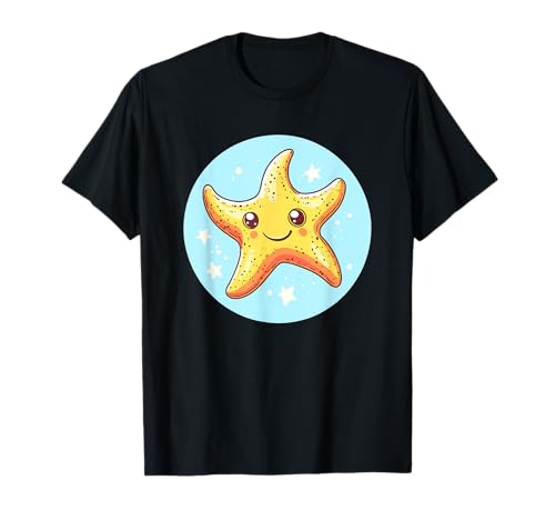 Lächelnde Seestern-Illustration für Kinder T-Shirt von Cute Ocean Life Starfish Adorable Kids