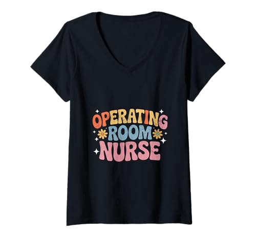 Damen Operationssaal Krankenschwester Gesundheitswesen Krankenhaus RN Krankenpflege T-Shirt mit V-Ausschnitt Damen Operationssaal Krankenschwester Gesundheitswesen Krankenhaus RN Krankenpflege T-Shirt mit V-Ausschnitt von Cute Operating Room Nurse Healthcare Hospital