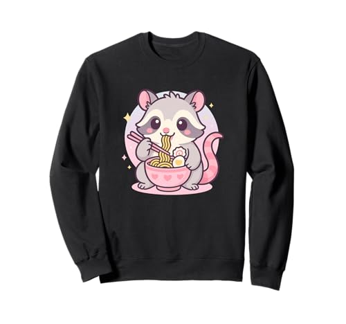 Opossum Eating Ramen Kawaii Japanisches Essen Männer Frauen Kinder Sweatshirt von Cute Opossum Ramen Noodles Lover Merch Gifts