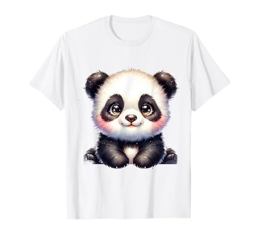 Kawaii Pandabär, niedliches Tier-Design für Kinder T-Shirt von Cute Panda Animal Designs for Children