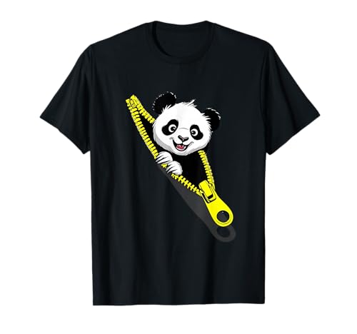 Panda Emerging from A Zipper Funny Costume Boys & Girls T-Shirt Panda Emerging from A Zipper Funny Costume Boys & Girls T-Shirt von Cute Panda Clothing For Kids