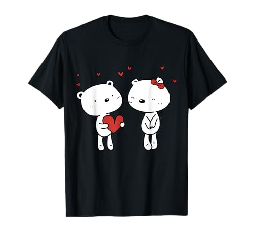 Niedliches Panda-Paar, lustiges Unisex-Design für Männer und Frauen T-Shirt von Cute Panda Couple Funny Unisex Design For Tee