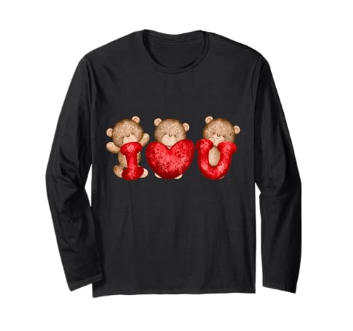 Süßes Panda mit Liebe, lustiges Unisex-Design für Männer und Frauen Langarmshirt Süßes Panda mit Liebe, lustiges Unisex-Design für Männer und Frauen Langarmshirt von Cute Panda With Love Funny unisex Design For Tee